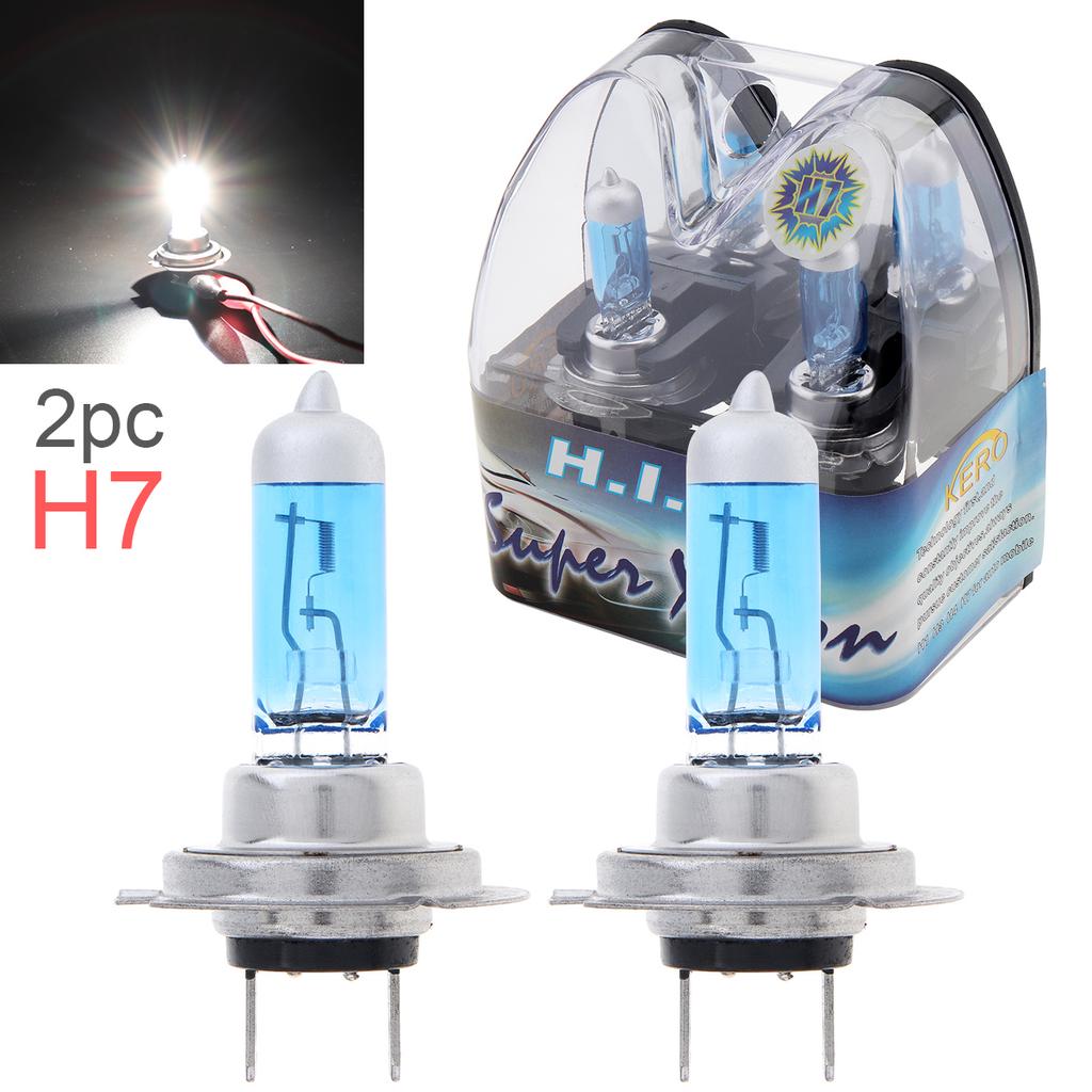 2pcs 12V 6000K White Light Super Bright Car Xenon Halogen Lamp Auto Front Headlight Fog Bulb