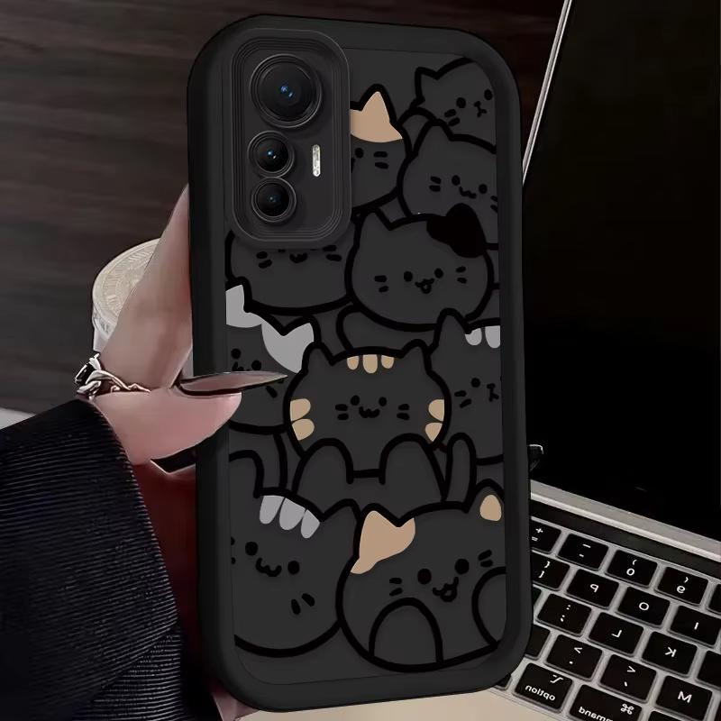 Чехол для телефона с рисунком милого кота из мультфильма для Xiaomi Mi Poco X6Pro X6 X7 X5 Pro Mi Poco F7 F6 F5 Pro Мягкий силиконовый чехол