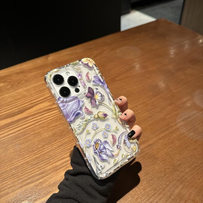 Ins миланский сад яблоко 15 чехол для мобильного телефона iphone14promax прозрачный мягкая резина 13/12/11 противоударный XR