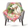 Horse With Flowers Home Blankets Comfortable Soft Lightweight Allseason Multipurpose Blanket For Picnics Sofas Offices Beds Living Rooms Perfect Gift