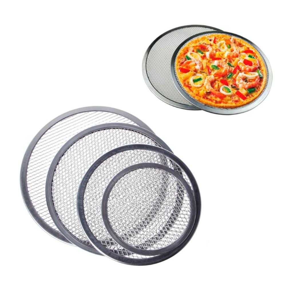 High Quality Flat Bakeware Aluminium Mesh Baking Tray Net Pizza Screen Pizza Tools Kitchen Gadget