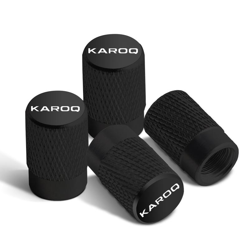 BYCP2 4pcs For Skoda Karoq Badge VRS Sport Line Car Wheel Tire Valve Caps Tyre Stem Covers Accessories Styling