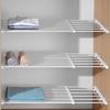 Extendable Nail-Free Layered Storage Dividers for Wardrobes, Cabinets, and Bathrooms