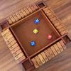 Ретро Цветной Shut The Box Настольная игра с кубиками Деревянные плашки и кубики 4 игрока Паб Бар Вечеринка Принадлежности Семейное развлечение