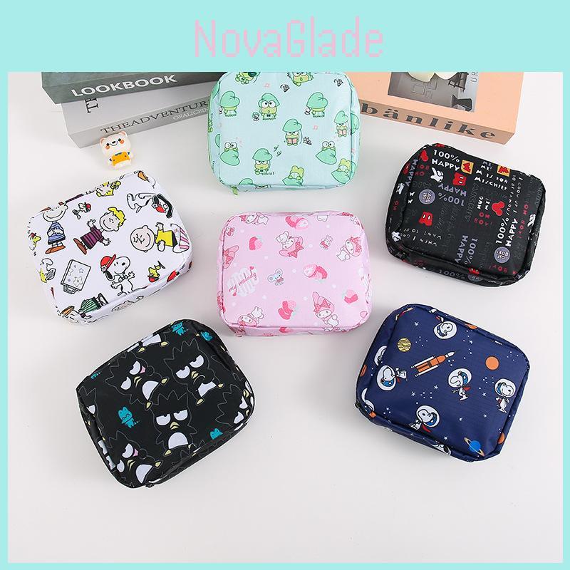 Snoopy Doraemon Hello Kitty Cinnamoroll Pattern Portable Makeup Storage Bag For Girls And Travel
