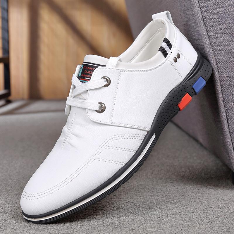 Wenzhou Men's Casual Leather Shoes 2025 Inventory Processing Live Stream Supply Stall Shoe Processing Shoes Men's Leather Shoes