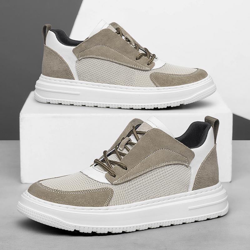 Повседневная обувь из натуральной кожи для мужчин, удобные кроссовки для ходьбы, легкие вулканизированные туфли с толстой подошвой, мужская обувь для скейтбординга