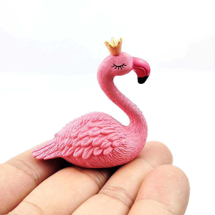 2pcs/Set Couples' Crown Flamingo Statues - For Fish Tank Landscaping, Bonsai DIY Decoration, Home Ornament | Valentine's Gift