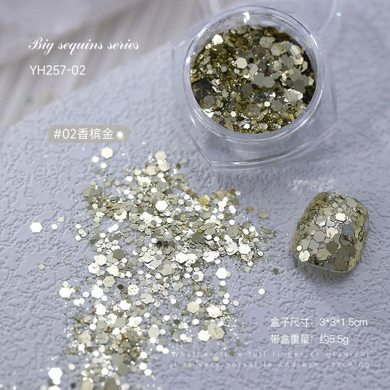 Korean Nail Glitter Flakes Mermaid Shiny Sequins Art Decorations DIY Manicure