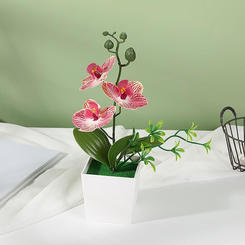 Многоцветная орхидея-бабочка искусственный цветок искусственное растение в горшке украшение для дома офиса
