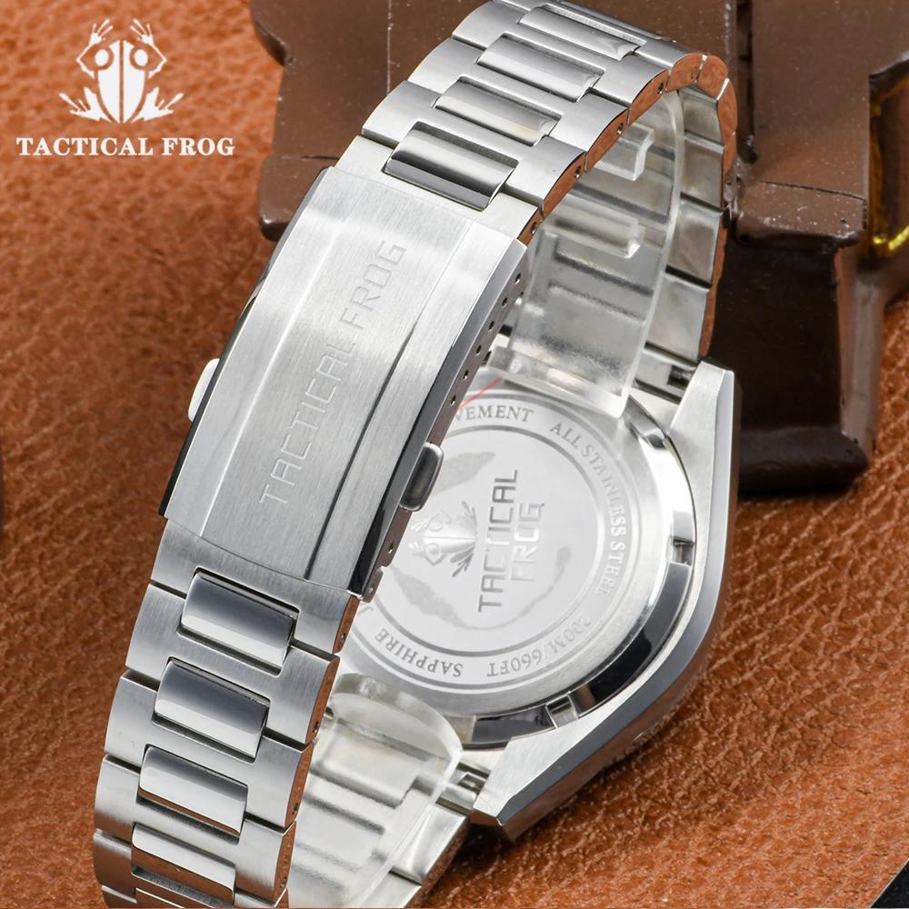Tactical Frog VS75 Quartz Chronograph Watch 43mm 200M Waterproof Sapphire Glass Ceramic Bezel C3 Super Luminous GS Wristwatch