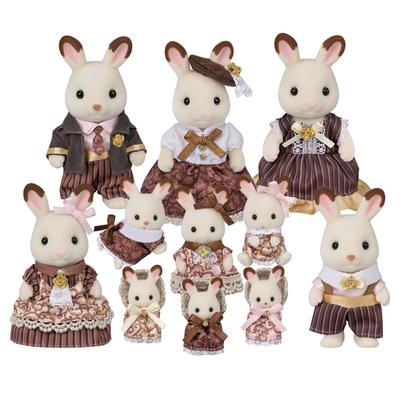 Кукла Sylvanian Families [Набор на годовщину семьи шоколадных кроликов] C-74 ST Mark Сертификация для детей от 3 лет и старше Игрушечный кукольный домик Sylvanian Families EPOCH