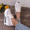 Женские кроссовки с цветочным принтом One Foot Sports Shoes - дышащий сетчатый верх, удобная конструкция с низким вырезом, повседневная спортивная обувь на все сезоны, женская спортивная обувь