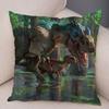 Car Sofa Home Pillowcase Jurassic Dinosaur Cushion Cover Decorative Wildlife Print