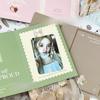 10Pcs INS Pastoral Girl Tea Party Folding Card Back Kpop 3 Inch Photo Card Sell Card DIY Packing Decorative Fixed Board
