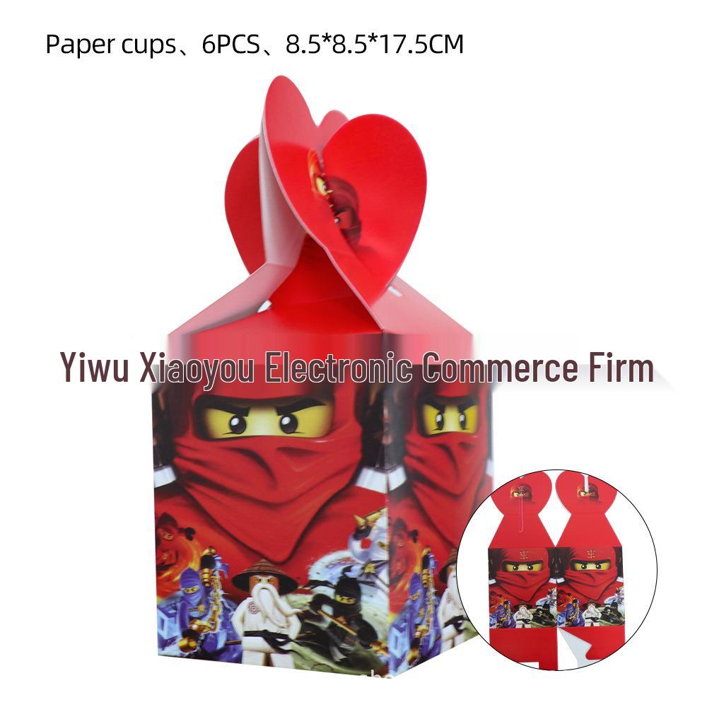 Набор тарелок и стаканов для детской вечеринки в стиле Ниндзяго