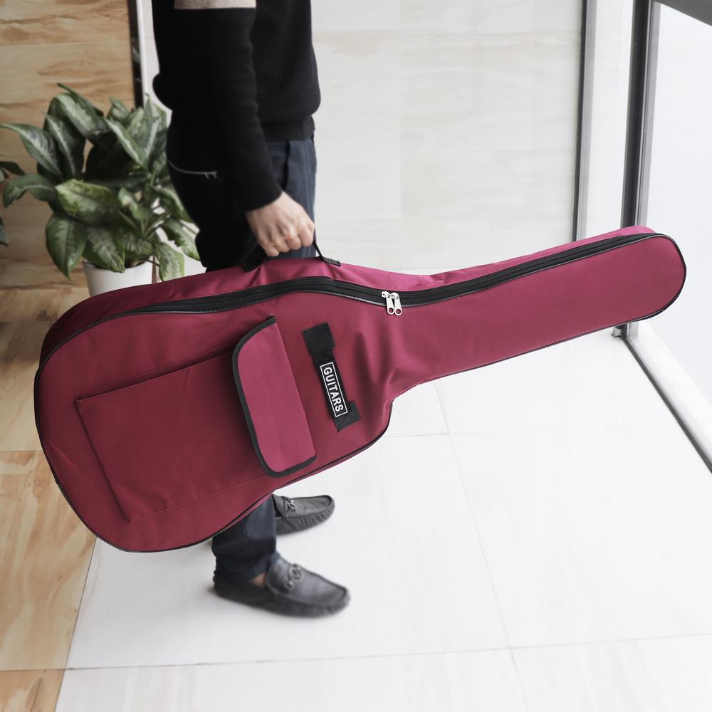 40/41 Inch Oxford Fabric Guitar Case Gig Bag Waterproof Backpack Double Straps Padded 5mm Cotton