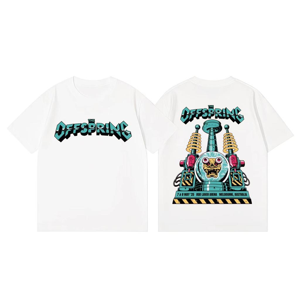 Rock Band The Offspring Merch Tshirt Harajuku Punk Short Sleeve T Shirts Men Women Y2k Fashion Oversized Tshirts Streetwear