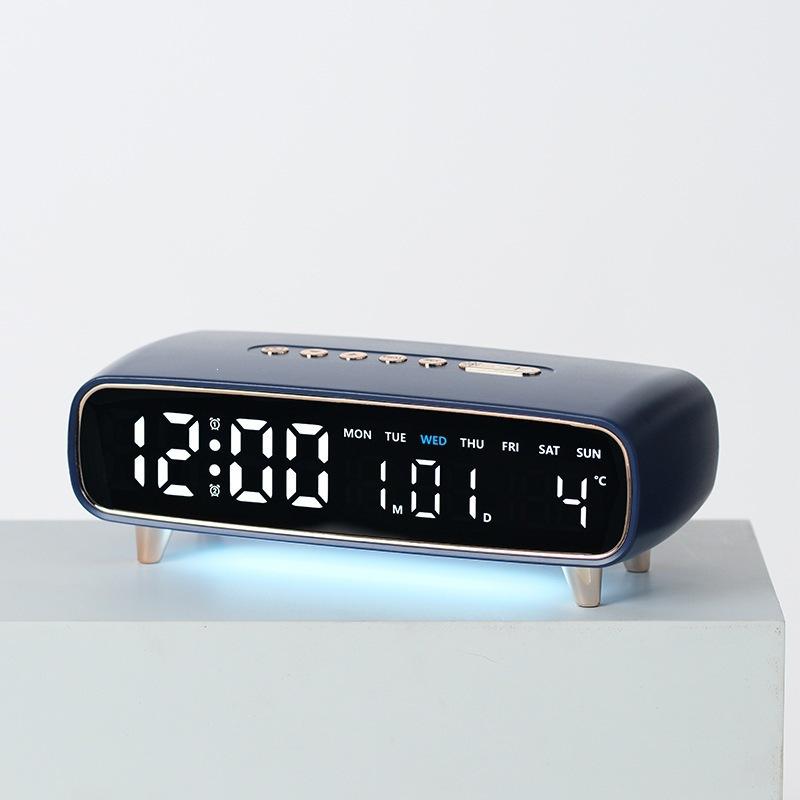 New Multifunctional Clock LED Ambient Light Bedside Alarm Clock Home Decoration Desk Clock 1818 Digital Clock Plastic Decoration