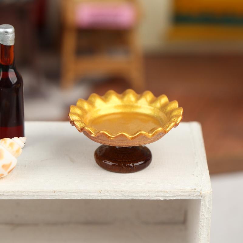 1/12 Dollhouse Simulation Cake Pastry Tray Dish Model Miniature Fruit Tray Ornament Dollhouse Kitchen Scene Decor Accessories