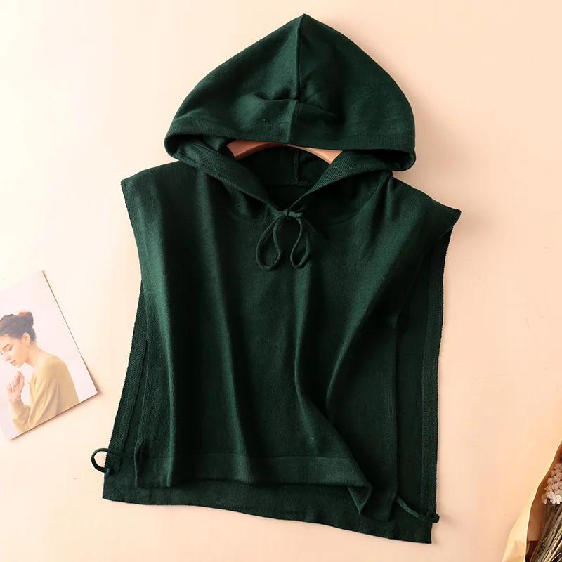 Women Wool Detachable Collar Fake Neck Mock Hooded Solid Color False Sweater Ladies Turtleneck Neckwear Clothing Accessories