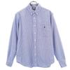 Check Pattern Long Sleeve Button Down Shirt Blue Men's Used