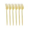 6 шт., набор чайных вилок из нержавеющей стали, небольшой набор фруктовых вилок, золотая десертная вилка для торта, закусок, Золотая вилка для салата, набор столовой посуды
