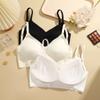 FINETOO Women U-shaped Beautiful Back Bra Seamless Wireless Underwear Backless Bra Push-up Tank Tops