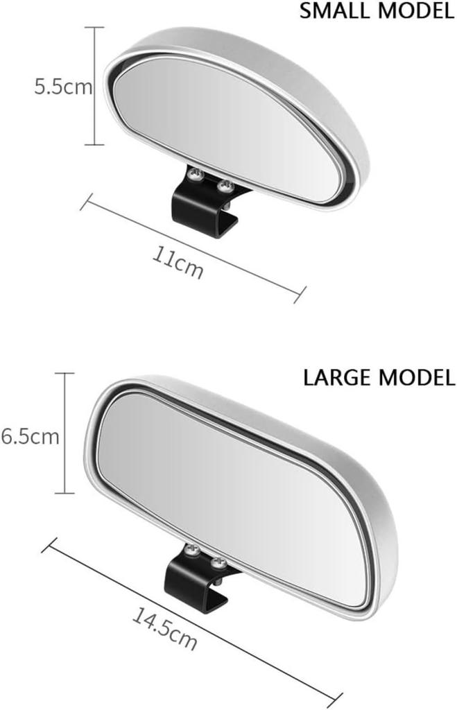Car Blind Spot Mirror Universal Reverse Auxiliary Mirror, Adjustable Car Auxiliary Universal Wide Angle Mirror (Black)