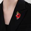 Poppy Flower Shape Brooch Durability Alloys Brooch Enamel Poppy Pin Fashionable for Artistic and Stylish Individuals