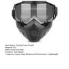 Cycling Face Guard with Detachable Goggles Windproof Sand-proof Breathable Men Women Outdoor Riding Face Shield Protector with Elastic Band