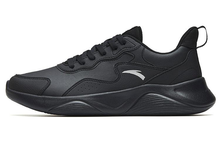 Men's Sneakers Anta Textile, Synthetic Leather Abrasion Resistant Low top Running Shoes Men's Black