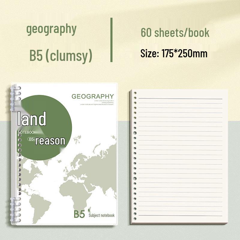 Утолщенный набор тетрадей на кольцах формата B5 для средней и старшей школы - Покрывает 9 предметов