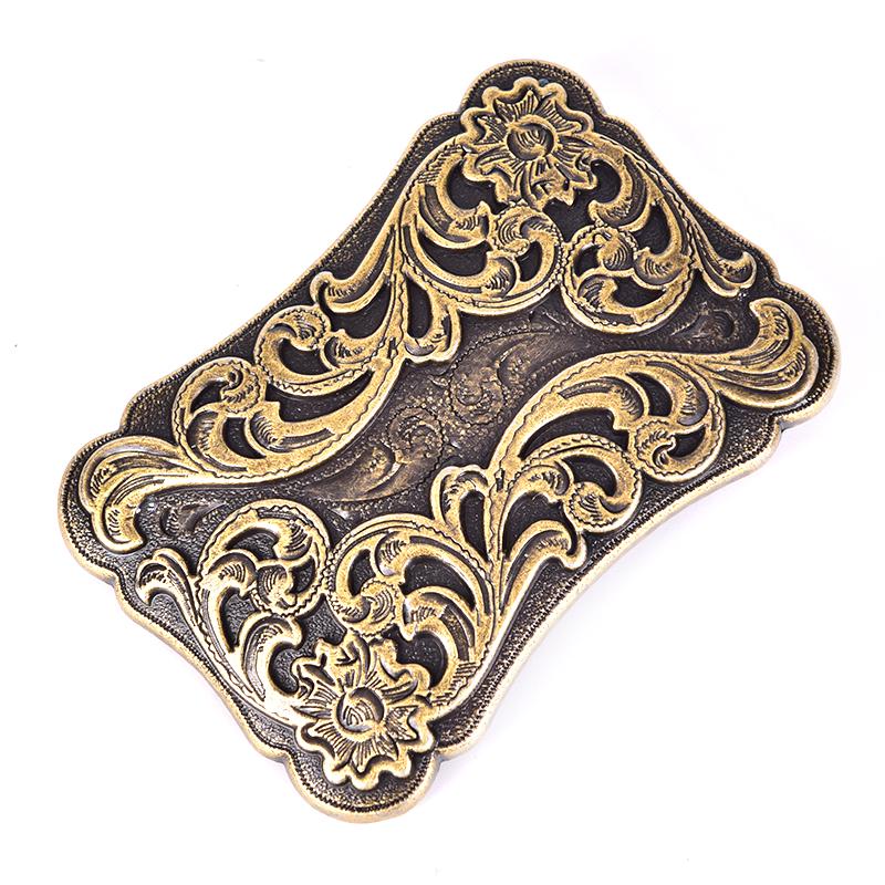 Retro Square Mens Belt Buckle Cowboy Western Large Metal Alloy Buckles