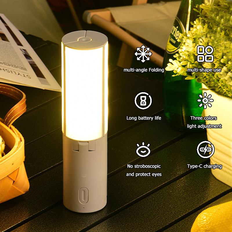 Складная портативная rechargeable осветительная лампа для кемпинга, студенческого общежития, подвесной фонарь для палатки
