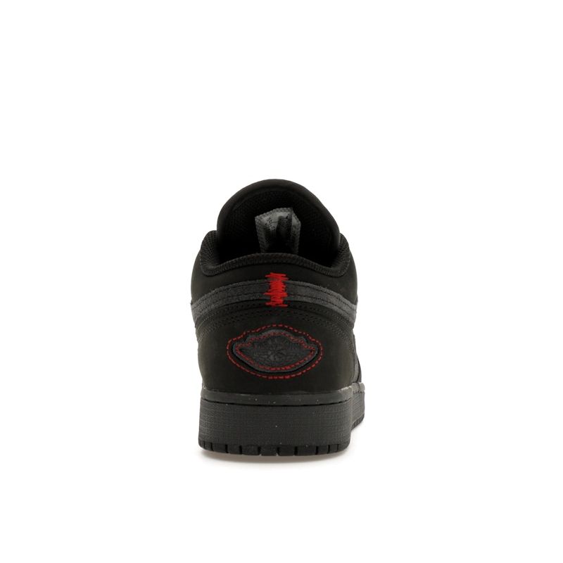 Air Jordan 1 Low SE Craft GS Темно-серый Дымчатый Красный Varsity Черный FQ7757-001