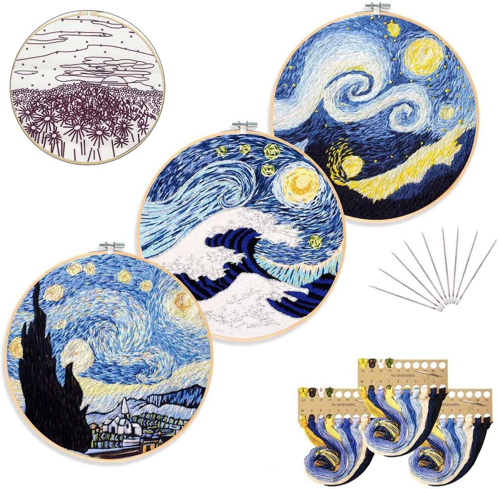 Швейные аксессуары DIY ремесла Цветочная вышивка пяльцы набор для вышивки крестом иглопробивной