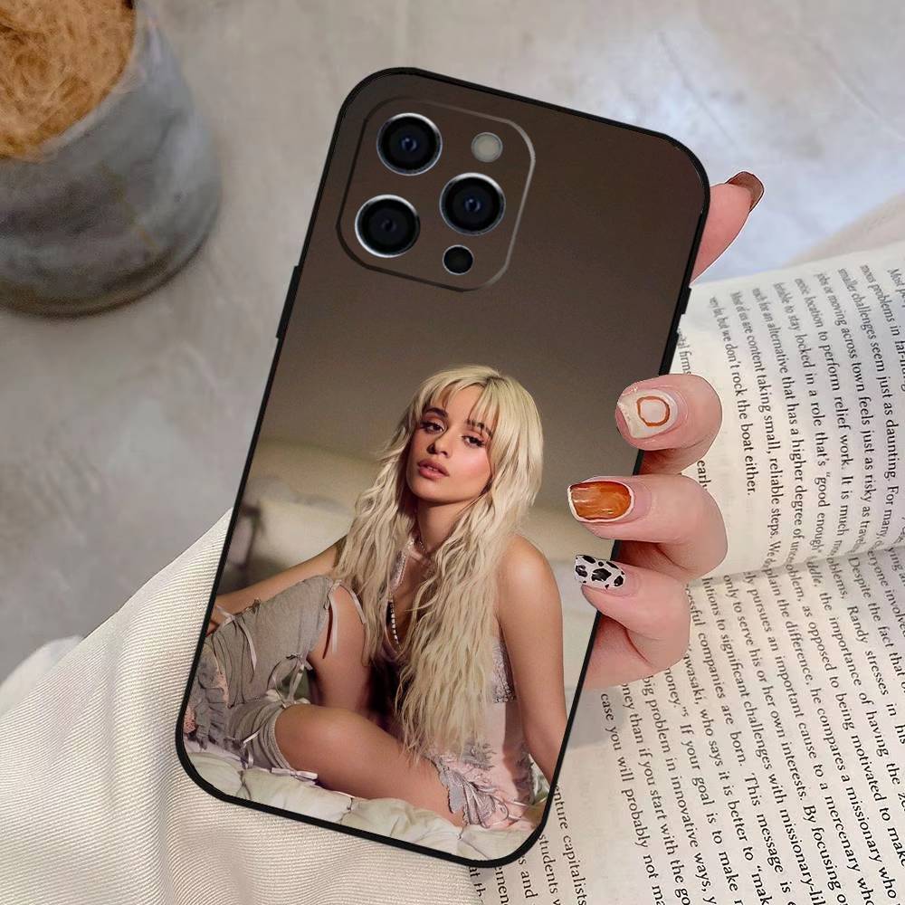 Чехол для телефона C-Camila C-Cabello Cxoxo Для iPhone 17, 16, 15, 14, 13, 12, 11 Plus, Pro Max, Другие Мягкий Черный Чехол