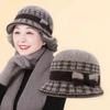 Уличная утолщенная флисовая вязаная шапка зимняя бейсболка из кроличьего меха теплая шапка-котелок с бантом для людей среднего и пожилого возраста