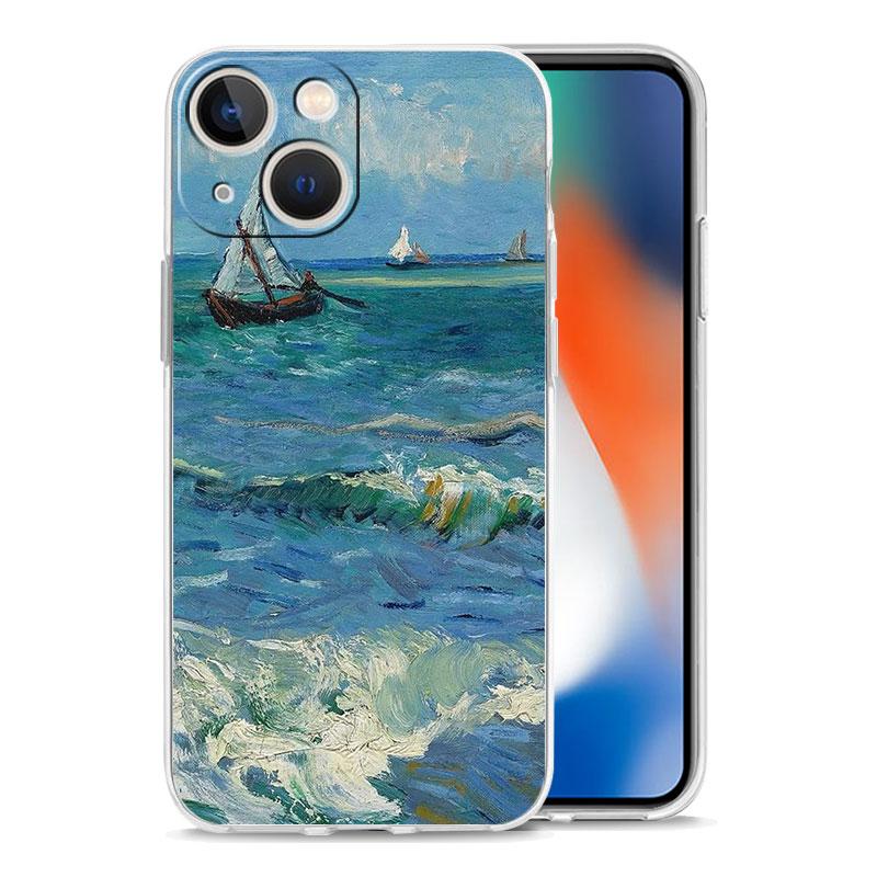 Чехол для телефона iPhone 17 Чехлы iPhone Air 16 15 12 13 14 Pro Max 15 Plus 16Pro iPhone11 Чехол Садовая Краска Искусство Винсент Ван Гог