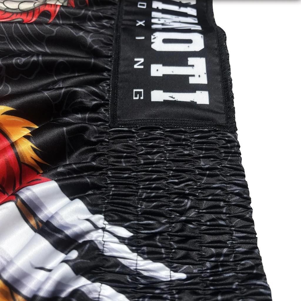 Twin Dragons Muay Thai Kickboxing Boxing MMA UFC Casual Shorts Gym Sport Unisex Men Women Workout Quick Dry Print Elastic High Waist Training