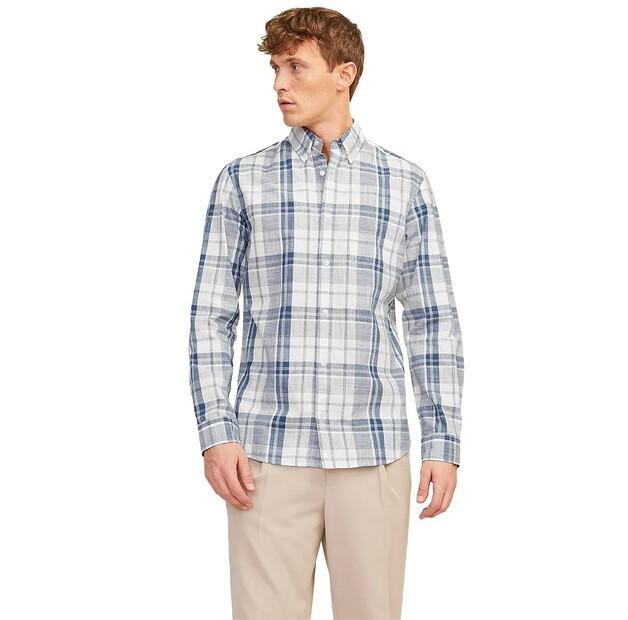 Jack & Jones Lubrook Slub Check Long Sleeve Shirt
