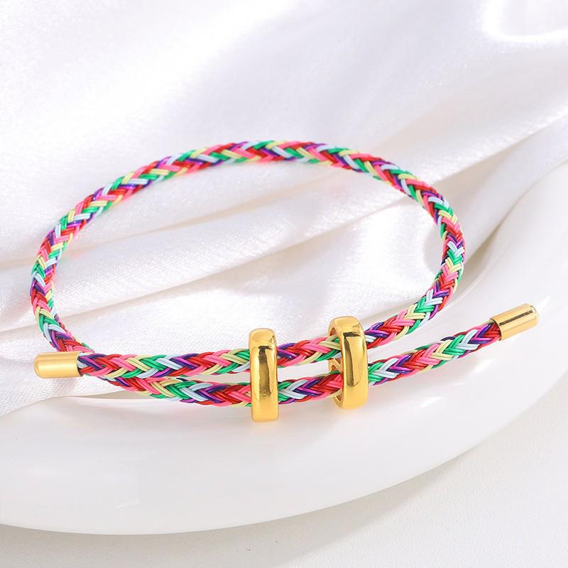 Роскошный браслет с четырехлистником: Позолоченная 18K, Невыцветающая Титановая Сталь с Алмазными Акцентами
