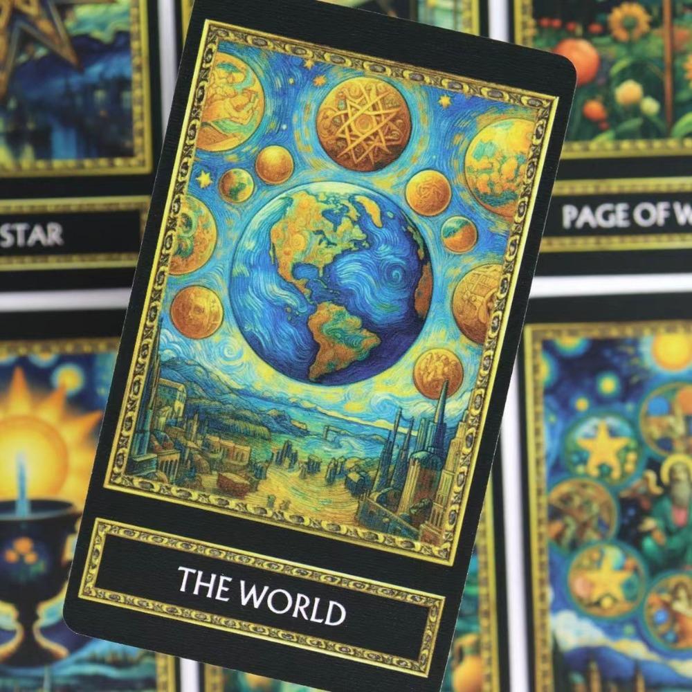10.3*6cm Van Gogh Tarot Deck 78 Tarot Cards Illustration Divination Wisdom Oracle Cards