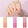 Semi Cured Gel Toe Nail Strips Long Lasting Nail Polish Strips Salon Gel Nail Sticker Nail Art Wrap Decoration for Women