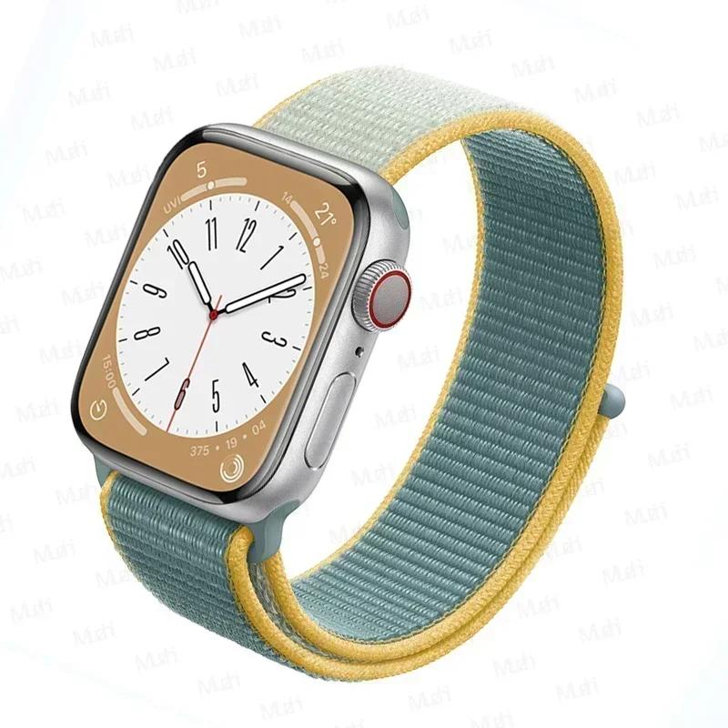 Нейлоновый ремешок-петля для ремешков Apple Watch 46 мм 44 мм 40 мм 45 мм 41 мм 42 мм Спортивный браслет iwatch Ultra 2 49 мм Серии 10 9 8 se 7 6 5 4 Ремешок