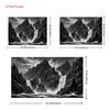 2D Black White Mountain Waterfall Backdrop, Grayscale Nature Photography Background