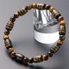 Buddhist Altar Store Takita Shoten Specially Selected Bracelet Prayer Beads Heart Sutra Engraved Bracelet Bag Shape Ebony Tiger Eye Sutra Prayer Bead