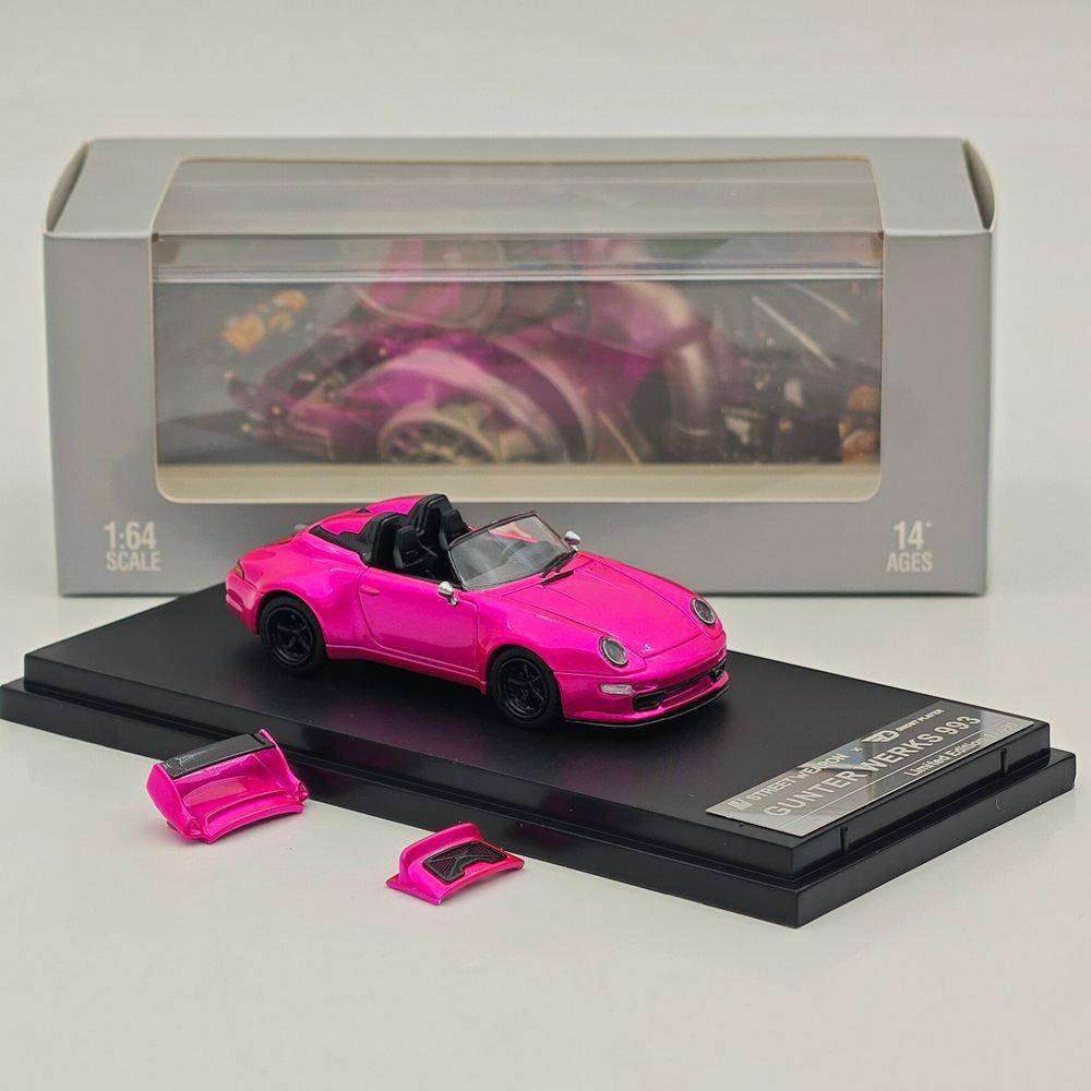 SW 1/64 Scale for Gunther Werks 993 Remastered Openable Hood Diecast Model Car Miniature Collection Toy Vehicle Models