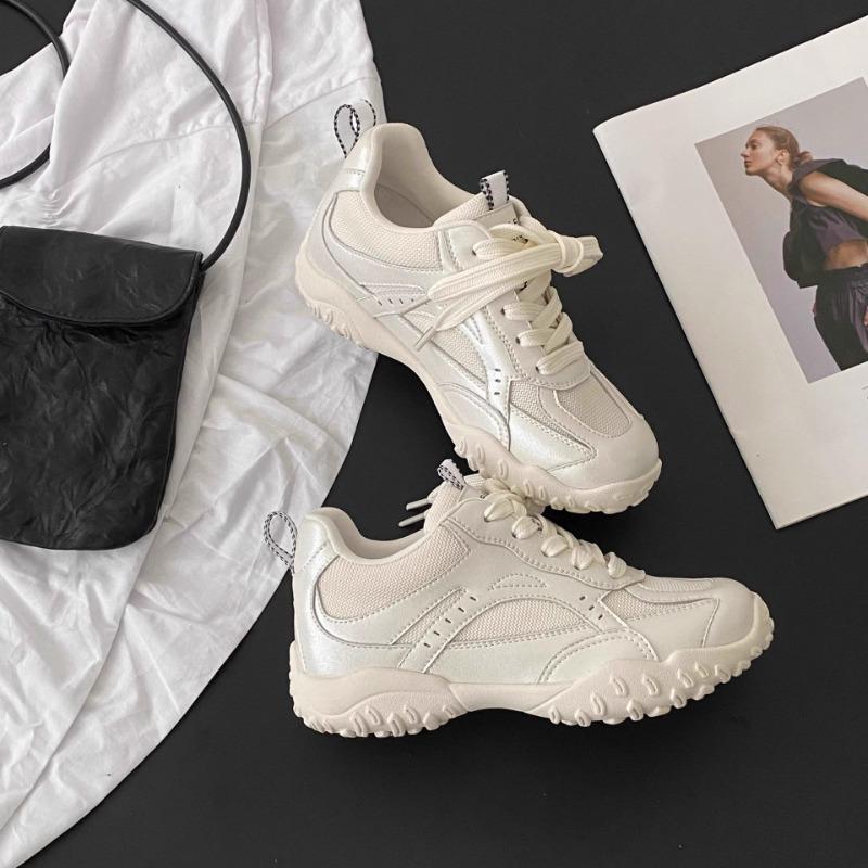 Осень новый колледж стиль маленькие женские толстоподошвенные сетчатые дышащие повседневные кроссовки женские